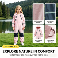 Nouvelle veste de pluie une pièce pour enfants, imperméable et coupe-vent, pour garçons et filles, en taffetas de polyester épais et imperméable