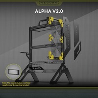 Châssis ouvert Alpha V2.0 compatible ATX MATX ITX, supporte GPU 315 mm, refroidissement liquide 360