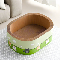 Griffoir-lit pour chat extra-large, durable, toutes saisons, en carton ondulé, résistant à l'usure et qui n'abîme pas les griffes