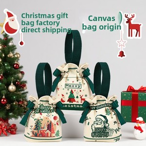 Creative Canvas Material <strong>Christmas</strong> Gift <strong>Bag</strong> for Apple Packaging and Candy Satchel for <strong>Christmas</strong> Eve Decorations - Product Image 3