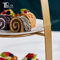 Support de présentation de buffet à dessert à 3 niveaux en acier inoxydable, support à gâteau, décorations de table pour mariage et fête