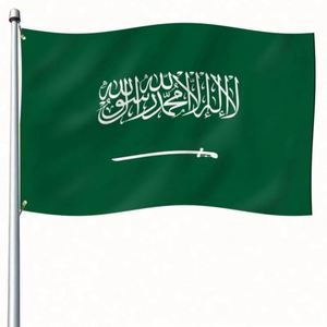 Factory Wholesale 90x150cm Premium Fabric Brass Grommets Good Quality Best Price Custom <b>Flags</b> Banners Saudi Arabia <b>Flags</b> - Product Image 3