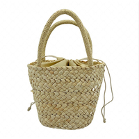 Sac à main en paille et rotin personnalisable DIY pour l'été, la plage et les voyages, grande capacité, portable, avec logo personnalisé, sac de maquillage, vente en gros