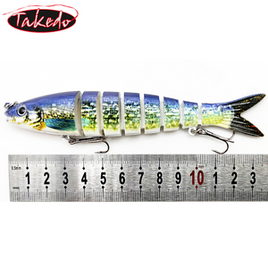 Takedo Hs01a Đa 8 Phần Thu Hút 3 Pcs Trong Một Hộp Phân Khúc Nối Swimbait 3D In Ấn 13.28 Cm Pike Sống Động Như Thật Câu Cá Thu Hút Cứng - Product Image 4