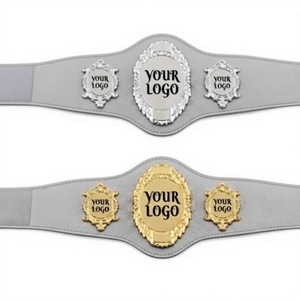 Ceinture de championnat mondial d'arts martiaux - Personnalisée sur mesure - Karaté et Judo - Cuir - Unisexe - Poids lourd 2,5 kg - Product Image 1