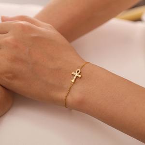 Bracelet croix unisexe clé <span class=keywords><strong>de</strong></span> vie égyptienne en acier inoxydable breloque <span class=keywords><strong>de</strong></span> mode <span class=keywords><strong>de</strong></span> fête élégante pour <span class=keywords><strong>cheville</strong></span> - Product Image 5