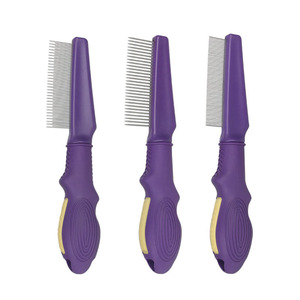 Dissolvant de tiques et peigne d'élimination des puces nœud ouvert épilation chats chiens peignes de toilettage pour animaux de compagnie pour animaux de compagnie - Product Image 1