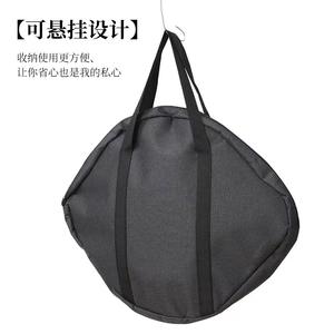 Sac de rangement rond Yongkang noir grande capacité avec housse anti-poussière pour voyage, camping en plein air, type crochet portable - Product Image 1