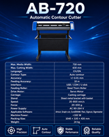 Plotter de Corte de Contornos CCD AB-720 de 720 mm, Cortador de Vinilo Automático con Contorno Térmico, Precisión de ±0.01 mm para Etiquetas, Adhesivos, Calcomanías de Coche, Impresión UV