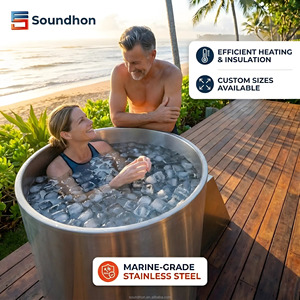 Marine-Qualität Hochleistungs-Isolierung Platzsparendes Vertikales Design Langlebige Konstruktion 316 Edelstahl Eisbad-Fass - Product Image 2