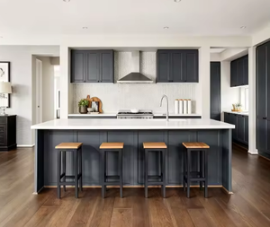 Meubles de cuisine modernes en bois noir laqué de haute qualité, modulaires, abordables et luxueux, pour cuisine complète haut de gamme - Vente en gros - Product Image 2