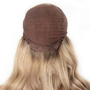 Platinum Blonde longue ligne droite pleine perruque de dentelle avec partie centrale pour les femmes - Product Image 5