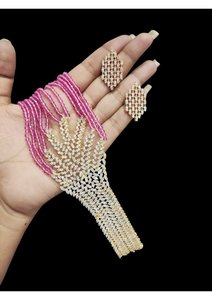 Conjunto de Collar de Latón con Circonitas de Diseño para Mujer, Elegante Conjunto Étnico Nupcial, Regalo Personalizado con Acabado Premium, Ideal para Bodas - Product Image 2