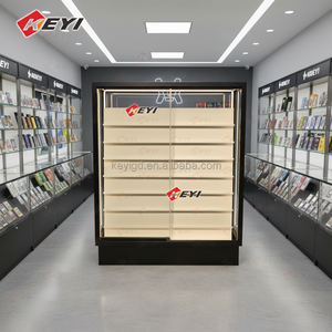 <span class=keywords><strong>Vitrine</strong></span> de présentation de cartes de sport à double face avec porte coulissante verrouillable et éclairage LED pour cartes classées, boutique de cartes à collectionner, présentation de cartes à collectionner - Product Image 2