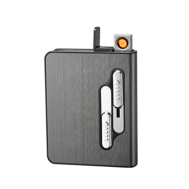 ABS Zinc Alloy Rechargeable Electronic Cigarette case Electric Lighter Cigarette case