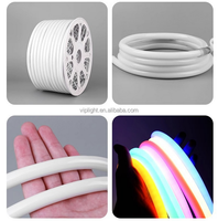 Lampu tabung tali Neon LED bulat RGB 220V 110V LED 14MM 360 derajat fleksibel Neon
