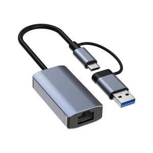 USB-C multiport 2-en-1 Station d'accueil multiport 1000mpbs Type C à RJ45 USB 3.0 conversion séparateur usb-c hub ordinateur portable pour <span class=keywords><strong>macboo</strong></span> - Product Image 1