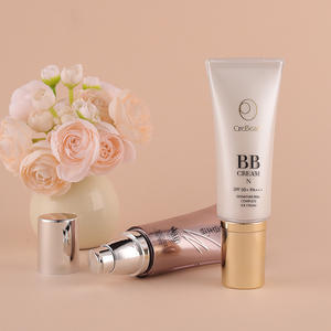 在庫40mlピンクPE + アクリルチューブ白液体ファンデーション容器黄色空気ポンプ付き日焼け止めチューブ - Product Image 2