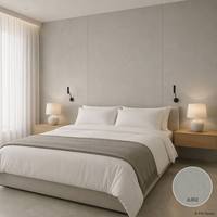 Panneau mural décoratif intérieur imperméable certifié CE, gris clair mat, vente en gros directe usine pour revêtement mural