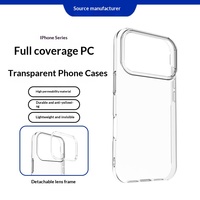 Coque de téléphone portable PC intégrale 17e, transparente, antichoc, rigide, avec anneau de caméra détachable, couleur PANTON personnalisable