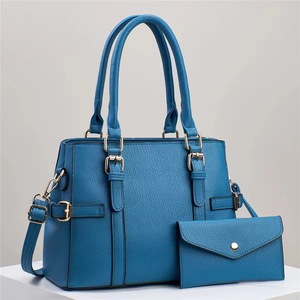 2026 Trendy <b>Soft</b> PU <b>Leather</b> Ladies Handbags Zipper Closure Polyester Lining Shoulder <b>Bags</b> Set for Women with Layered Design - Product Image 6