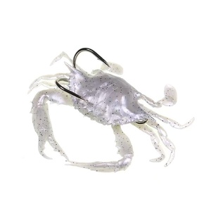Señuelo de Pesca Suave 3D con Forma de Cangrejo, con Doble Anzuelo, Señuelo Biónico Realista Luminoso para Pesca en Agua Salada - Product Image 1