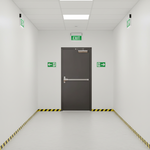 <span class=keywords><strong>Puerta</strong></span> de Acero de Salida de Emergencia Contra Incendios de <span class=keywords><strong>Dos</strong></span> <span class=keywords><strong>Hojas</strong></span>, Estándar, Personalizable, de 180 Minutos, con Panel de Visión, Certificación CE - Product Image 3