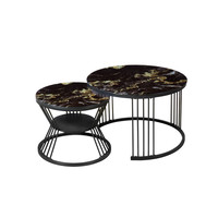Table basse en verre nordique pour salon, petite table basse ronde simple pour la maison
