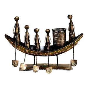 ที่วางปากกาอะลูมิเนียมตกแต่งรูปเรือ ออกแบบมาเพื่อใช้เป็นอุปกรณ์เสริมบนโต๊ะทำงาน เพิ่มธีมทางทะเล ดีไซน์สวยงาม น้ำหนักเบา - Product Image 2