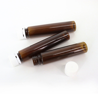 Flacon liquide oral pharmaceutique de 10 ml, 15 ml, 20 ml, flacon rond en PET ambré avec bouchon anti-effraction en plastique pour sirop liquide médicinal