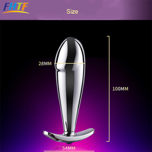 Castità in metallo Spina Anale Dildo Giocattoli Del Sesso per Le Donne Masturbazione Della Vagina Bastone di Massaggio - Product Image 6