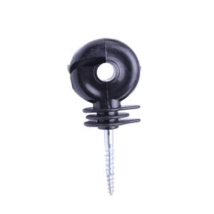 Isolatore ad anello in plastica nero per recinzione elettrica da fattoria con vite per recinzione elettrica - Product Image 1