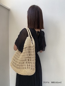 Women's Eco-friendly Paper <b>Straw</b> Mesh Handbag Hollow Crochet Woven Tote <b>Bag</b> with Liner Summer Beach Shoulder Handbag - Product Image 6