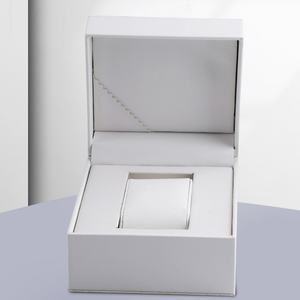 Custom PU <b>Leather</b> <b>Watch</b> Case Gift Jewelry Packaging <b>Box</b> OEM ODM Hot Stamping Logo Exquisite White <b>Leather</b> <b>Watch</b> <b>Box</b> - Product Image 3