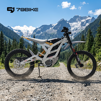 Moto tout-terrain électrique 79Bike Falcon GT 72V 40Ah 16800W 610Nm IP67 blanche pour adultes, motocross