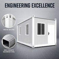 Maisons conteneurs extensibles économiques de 20 pieds, dortoirs modulaires ADU pour travailleurs, kits de camping portables, ateliers de chantier, centres commerciaux