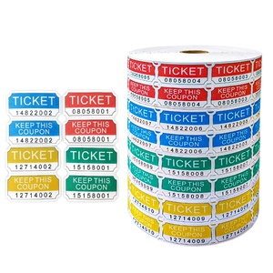 Boletos de Rifa Personalizados de 65 mm x 156 mm, Rollos de Boletos de Lotería con Diseño Colorido y Logotipo - Product Image 4