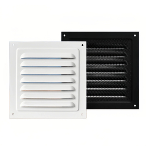 <span class=keywords><strong>Rejilla</strong></span> de Ventilación Moderna Cuadrada de Aluminio con Recubrimiento en Polvo Blanco, con Filtro para Ventilación de Pared Exterior y Retorno de Aire - Product Image 1
