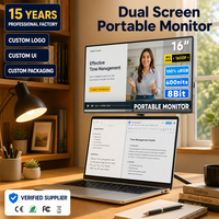 Moniteur portable ultra fin 16 pouces 2560x1600 WQXGA avec haut-parleur intégré USB-C HDR Protection des yeux pour ordinateur portable PC Mac Téléphone PS5