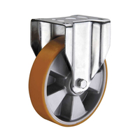Ruedas de Poliuretano con Núcleo de Aluminio Tipo Europeo de 8 Pulgadas, Resistentes, Industriales, con Frenos, Venta al Por Mayor WBD
