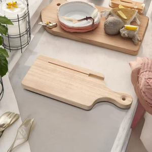 Tabla de Cortar de Madera Maciza para Cocina de Restaurante Portátil con Ranura para Cuchillo, Tabla de Cortar de Madera, Envío Gratuito, Sin Acabado - Product Image 6