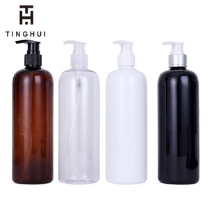 Conteneur de shampooing vide 100ml 150ml 250ml 300ml 500ml, bouteilles de shampooing en plastique PET transparentes ambrées avec pompe distributeur - Product Image 2