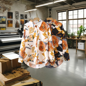 Blusa Casual da <span class=keywords><strong>donna</strong></span> con decorazione a bottone a maniche lunghe con stampa semplice abbigliamento da strada alla moda per la primavera autunno ricamato - Product Image 2