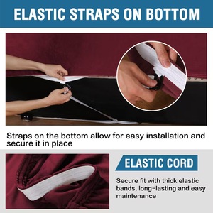 New Solid Colour Washable Elastic <strong>Stretch</strong> <strong>Sofa</strong> <strong>Cover</strong> Thickened Dustproof &amp; Stain-resistant Protector <strong>for</strong> Home Use - Product Image 4