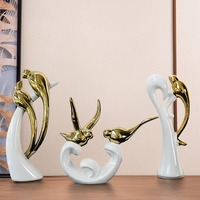 Sculpture créative d'oiseau sur branche, artisanat en céramique, ornement de bureau, décoration personnalisée pour la maison, cadeaux, vente en gros directe d'usine