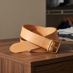 Ceinture unisexe vintage décontractée en cuir de vachette, confortable, avec boucle ardillon en acier motif crâne, impression par transfert thermique, écologique, longueur personnalisable - Product Image 1