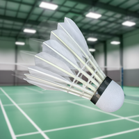 Volants de badminton JunXin A011 pour entraînement et tournoi, plumes d'oie, vol stable, polyvalents, pour joueurs professionnels