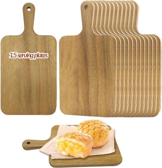 Customized Acacia Wood Serving Trays Rectangle Design with Handle High Quality Classic Wooden Chopping Blocks for Kitchen Use