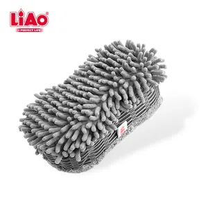 LiAo high quality chenille microfiber car wash cleaning sponge