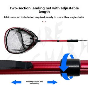 Red de Pesca Telescópica de Aluminio de 2 Secciones, Plegable, con Malla de Nailon Grande, Accesorio de Pesca para Agua Dulce y Salada - Product Image 2